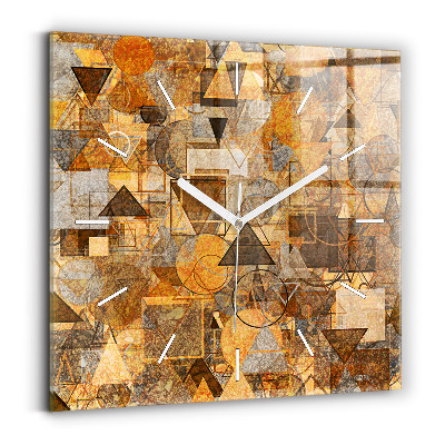Horloge carrée en verre Formes géométriques