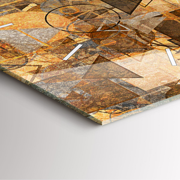 Horloge carrée en verre Formes géométriques