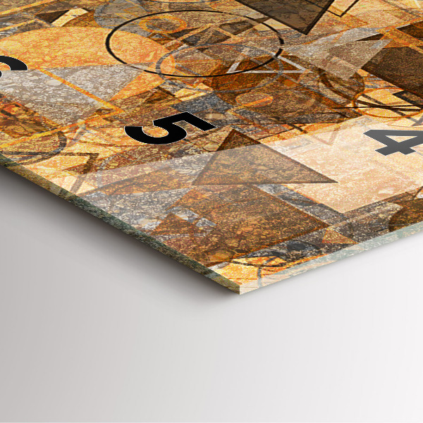 Horloge carrée en verre Formes géométriques