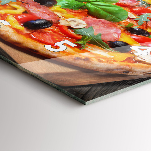 Pendule carrée en verre 'Le cœur culinaire de l''Italie'