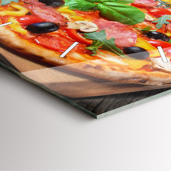 Pendule carrée en verre 'Le cœur culinaire de l''Italie'