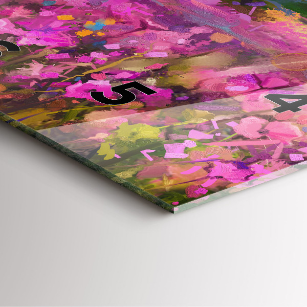 Pendule carrée en verre Prairie au coucher du soleil