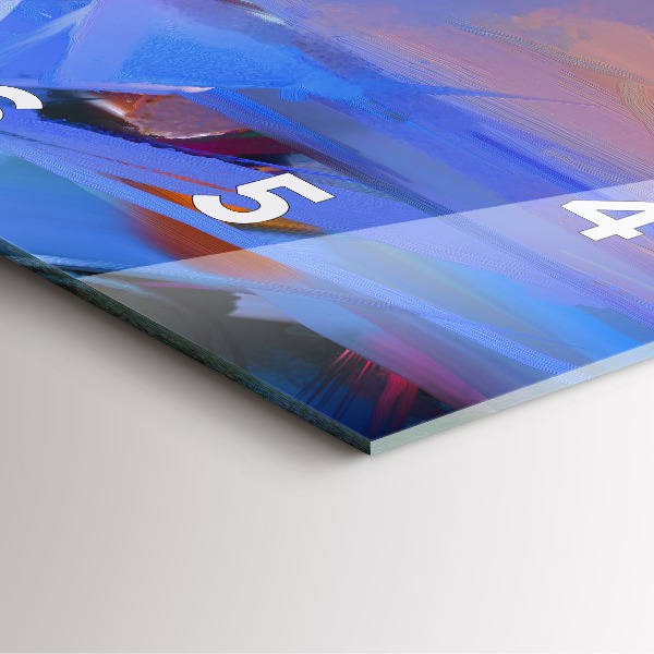 Pendule carrée en verre Paysage marin