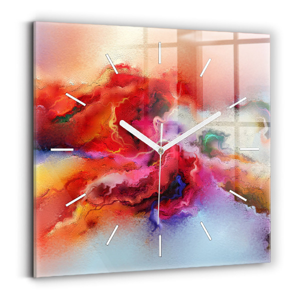 Pendule carrée en verre Peinture renversée