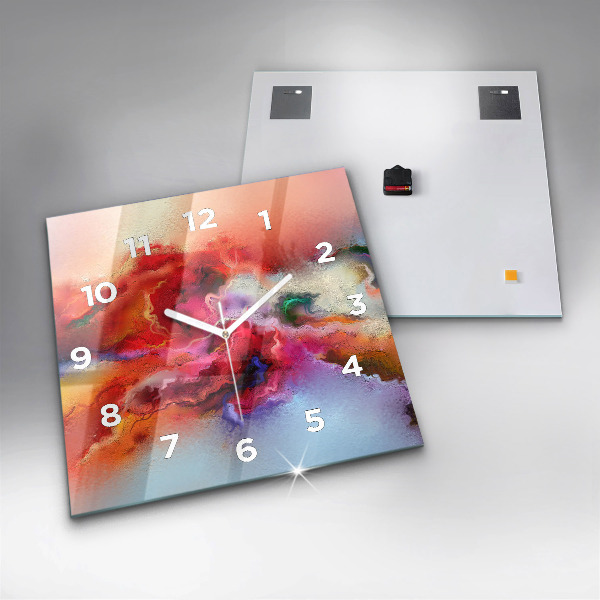 Pendule carrée en verre Peinture renversée
