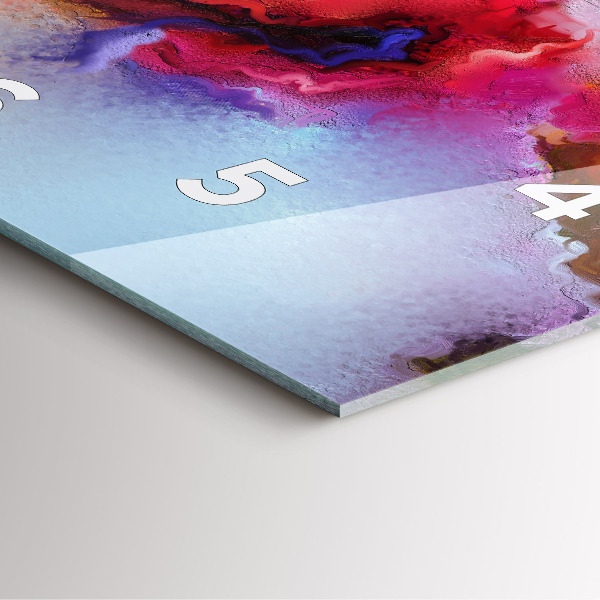 Pendule carrée en verre Peinture renversée