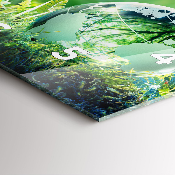 Pendule carrée en verre Globe