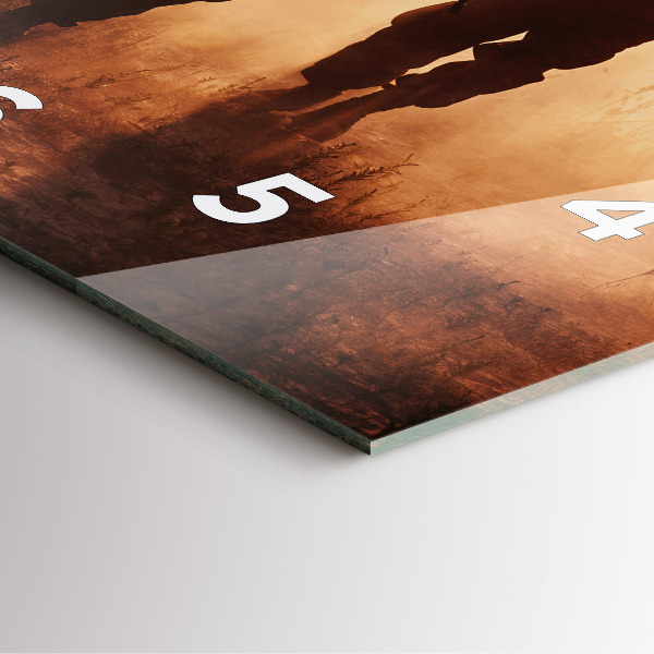 Pendule carrée en verre Marines des États-Unis