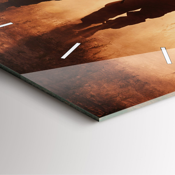 Pendule carrée en verre Marines des États-Unis