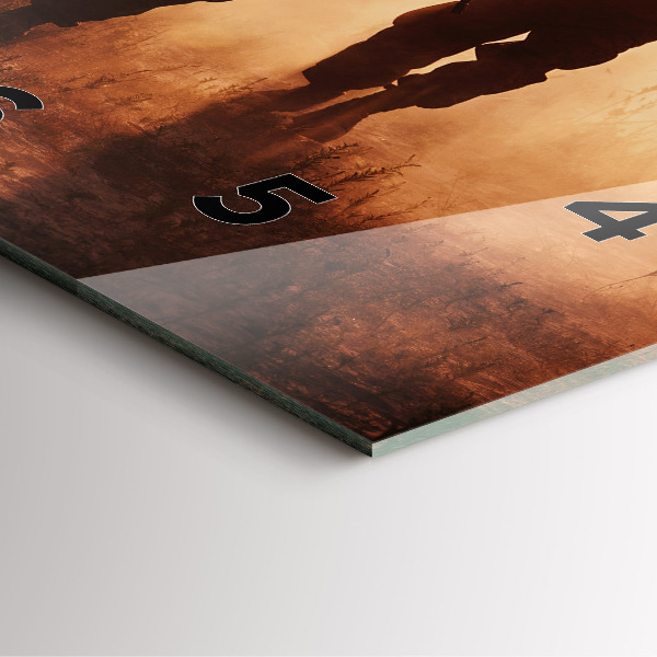 Pendule carrée en verre Marines des États-Unis