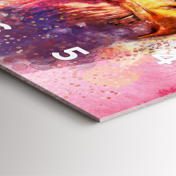 Pendule carrée en verre Aigle aquarelle