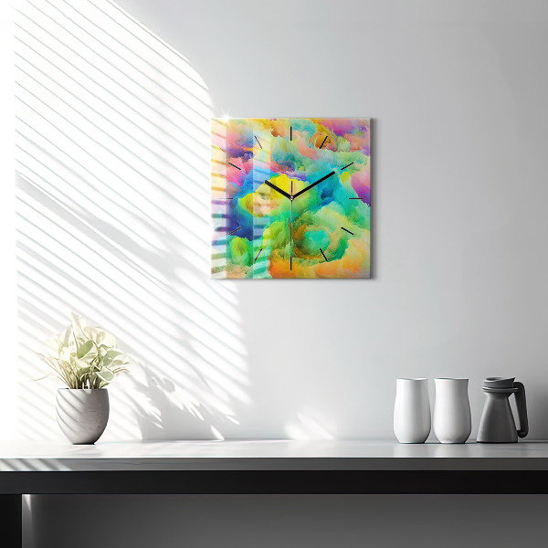 Pendule carrée en verre Texture fractale