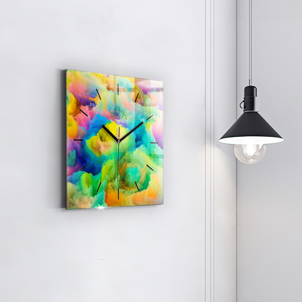 Pendule carrée en verre Texture fractale