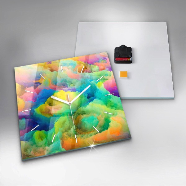 Pendule carrée en verre Texture fractale