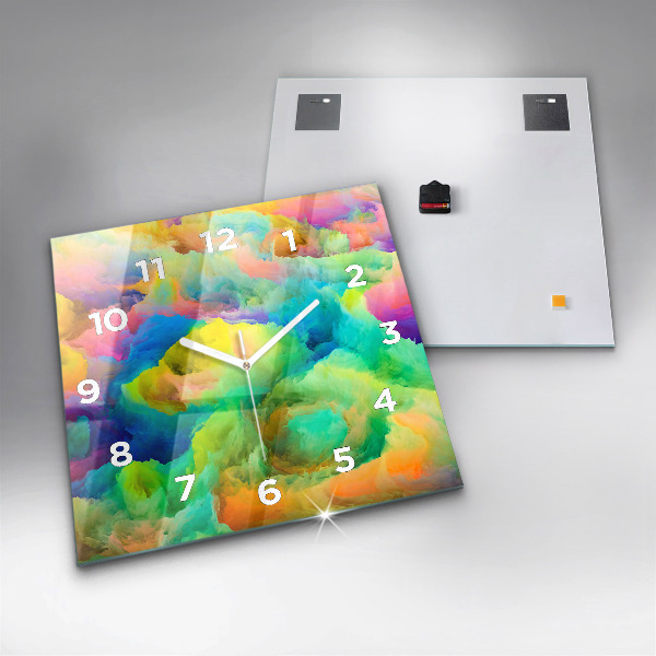 Pendule carrée en verre Texture fractale