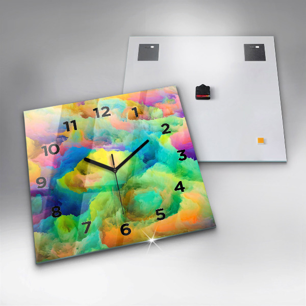 Pendule carrée en verre Texture fractale