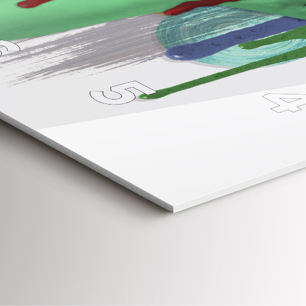 Pendule carrée en verre Collage surréaliste