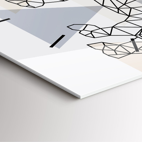 Pendule carrée en verre Motif géométrique