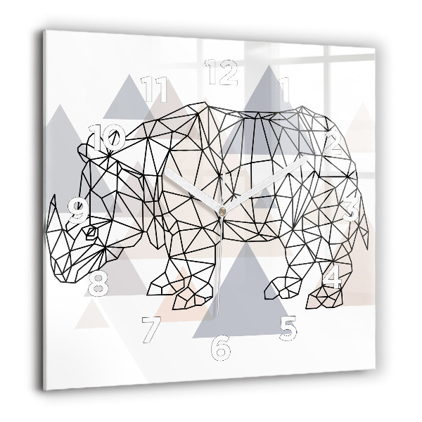 Pendule carrée en verre Motif géométrique