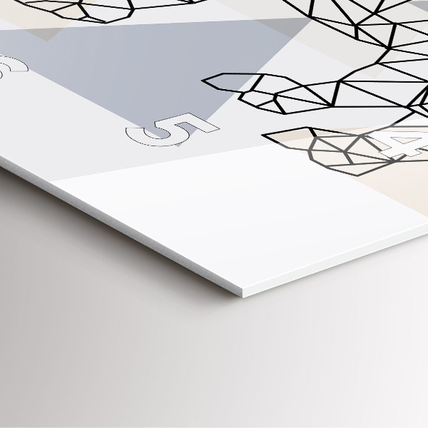 Pendule carrée en verre Motif géométrique