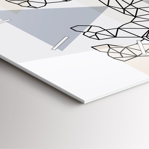 Pendule carrée en verre Motif géométrique