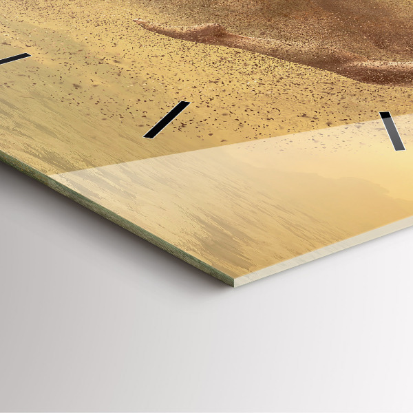 Pendule carrée en verre Femme en silhouette