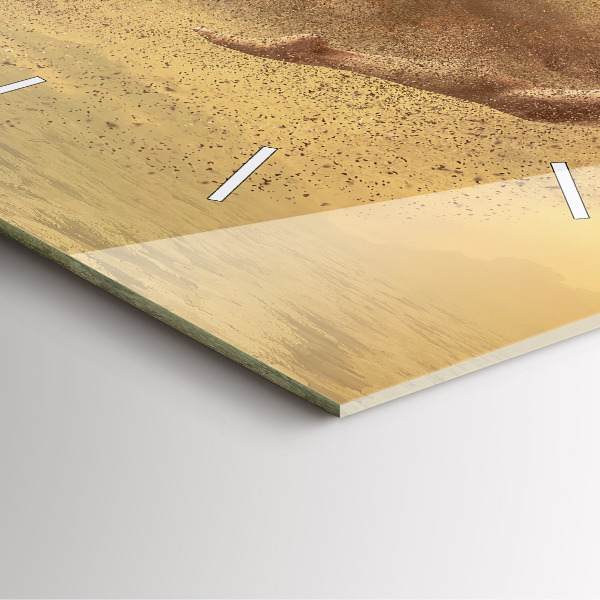 Pendule carrée en verre Femme en silhouette