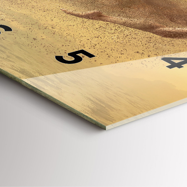 Pendule carrée en verre Femme en silhouette