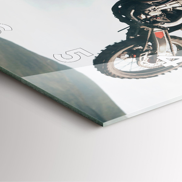 Pendule carrée en verre Adrénaline de style moteur