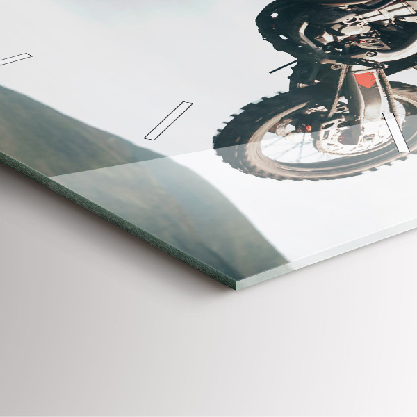 Pendule carrée en verre Adrénaline de style moteur