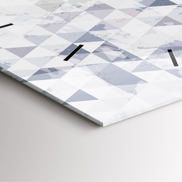 Pendule carrée en verre Motif géométrique