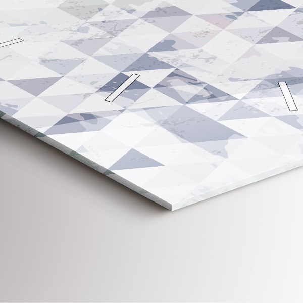 Pendule carrée en verre Motif géométrique