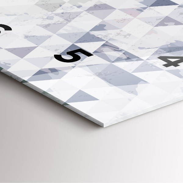 Pendule carrée en verre Motif géométrique