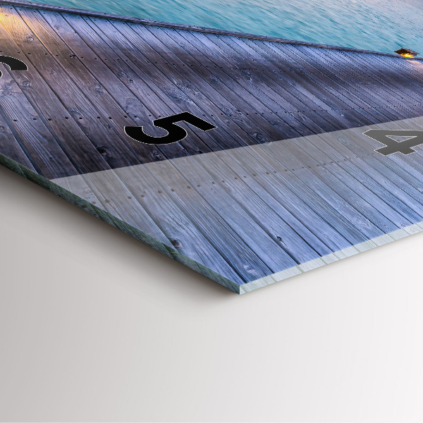 Pendule carrée en verre Coucher de soleil aux Maldives