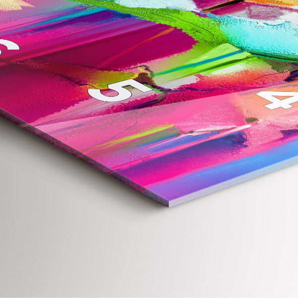 Pendule carrée en verre Fleurs abstraites