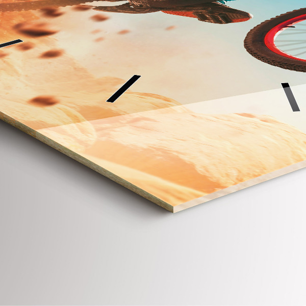 Pendule carrée en verre Cascadeur et adrénaline