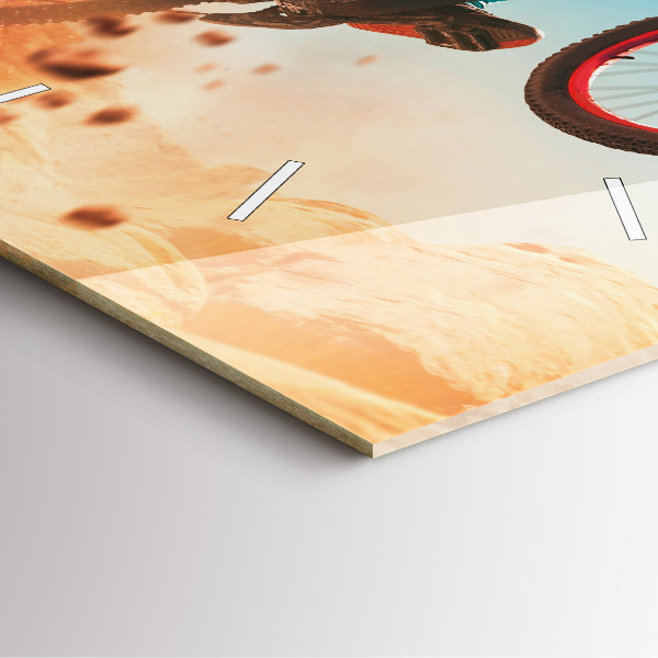 Pendule carrée en verre Cascadeur et adrénaline