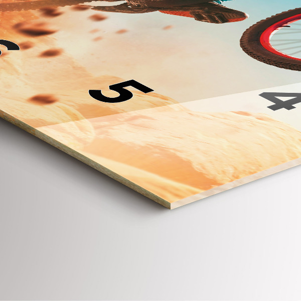 Pendule carrée en verre Cascadeur et adrénaline