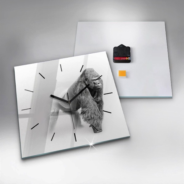 Pendule carrée en verre 'Collection d''art animalier'