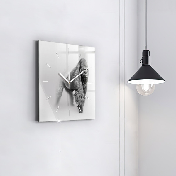 Pendule carrée en verre 'Collection d''art animalier'