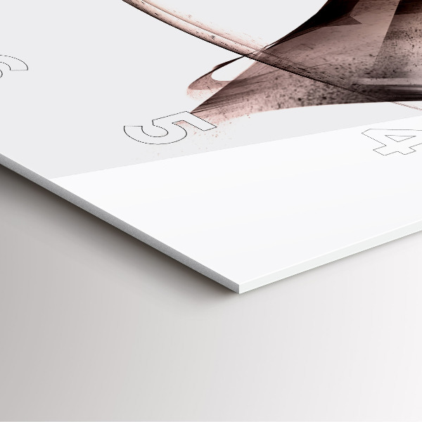 Pendule carrée en verre Profil de cheval peint