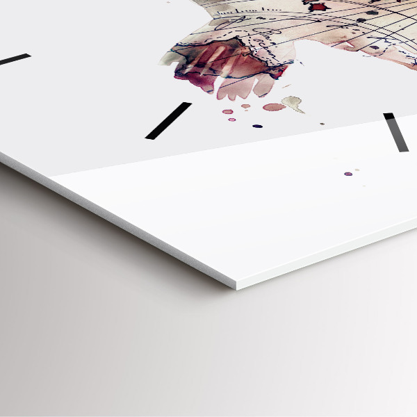 Pendule carrée en verre Vue abstraite