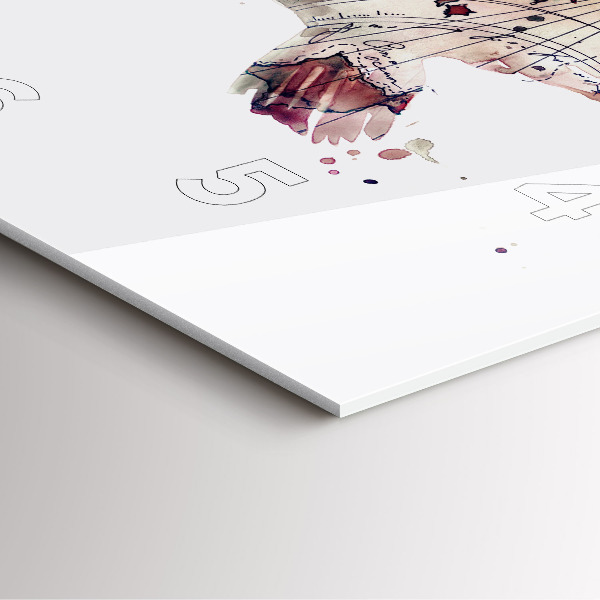 Pendule carrée en verre Vue abstraite