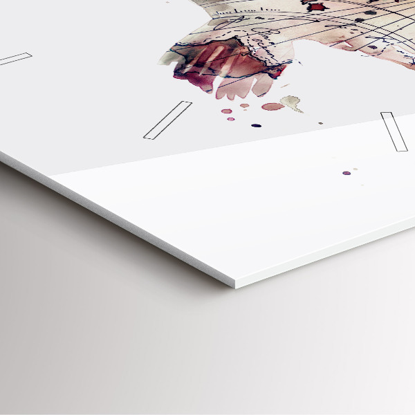 Pendule carrée en verre Vue abstraite