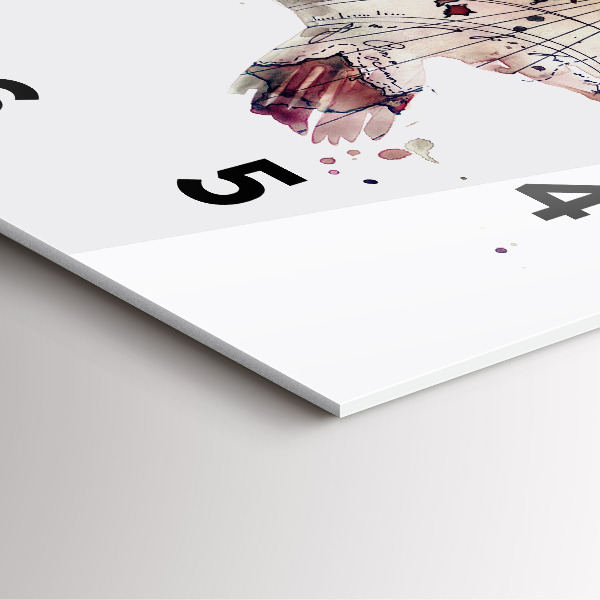 Pendule carrée en verre Vue abstraite