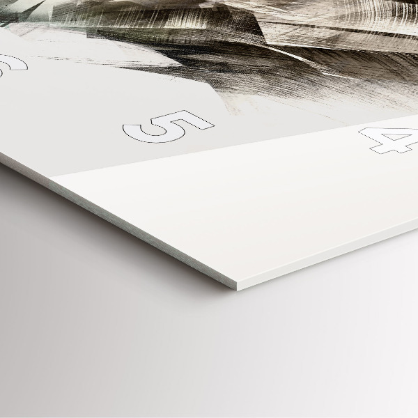 Pendule carrée en verre 'portrait peint d''un tigre'