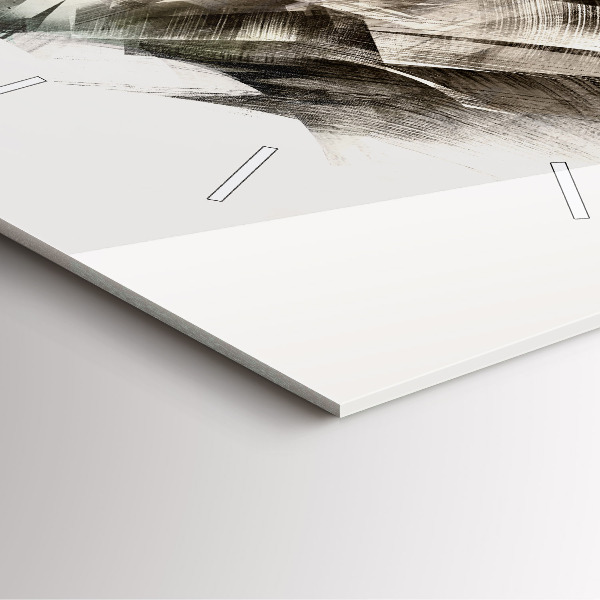 Pendule carrée en verre 'portrait peint d''un tigre'