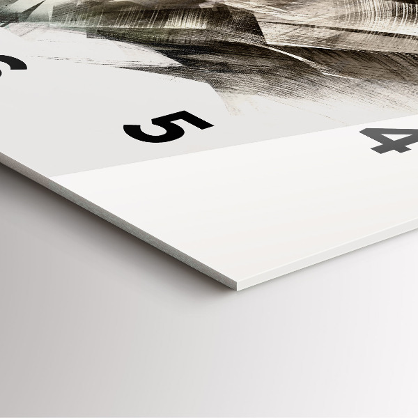 Pendule carrée en verre 'portrait peint d''un tigre'