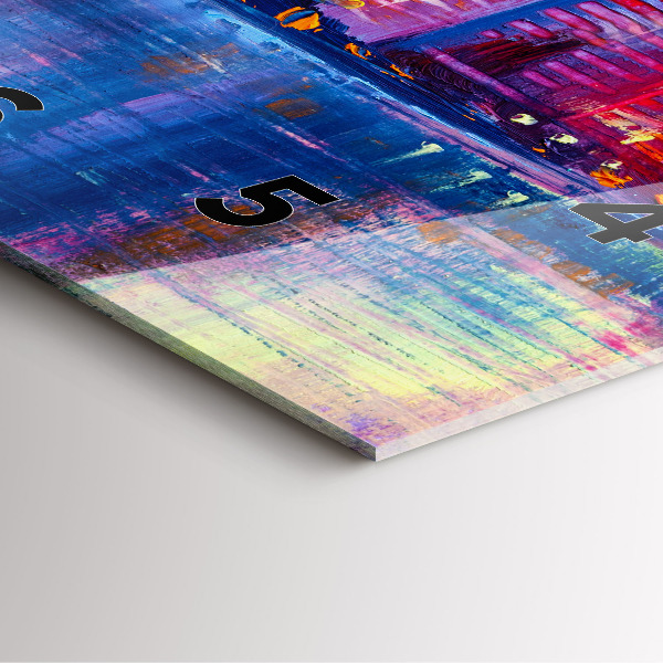 Pendule carrée en verre Abstraction de gratte-ciel