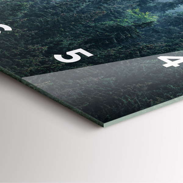 Pendule carrée en verre Paysage de montagne brumeux